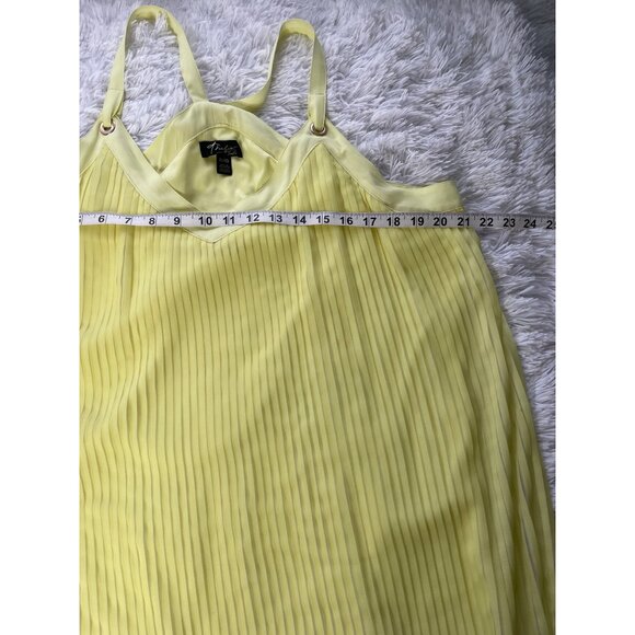 THALIA SODI Women's Yellow Pleated Maxi Dress Size XL - Picture 10 of 10
